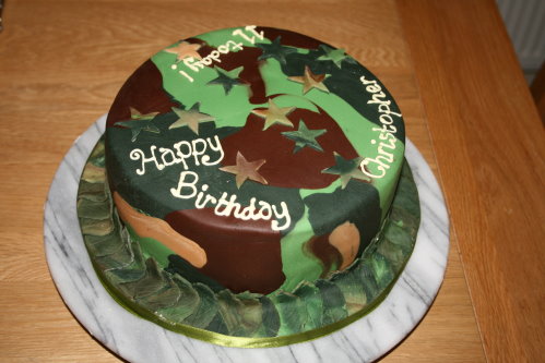 Army Birthday Cakes on Army Camouflage Cake Christopher S 11th Birthday Cake