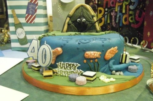 cake toppers fishing. Gone Fishing / Seabed Cake